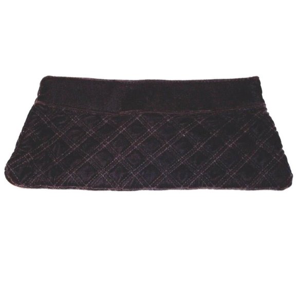 MURVAL  Paris VELOUR Brown VELVET Handbag CLUTCH Evening - Picture 1 of 1